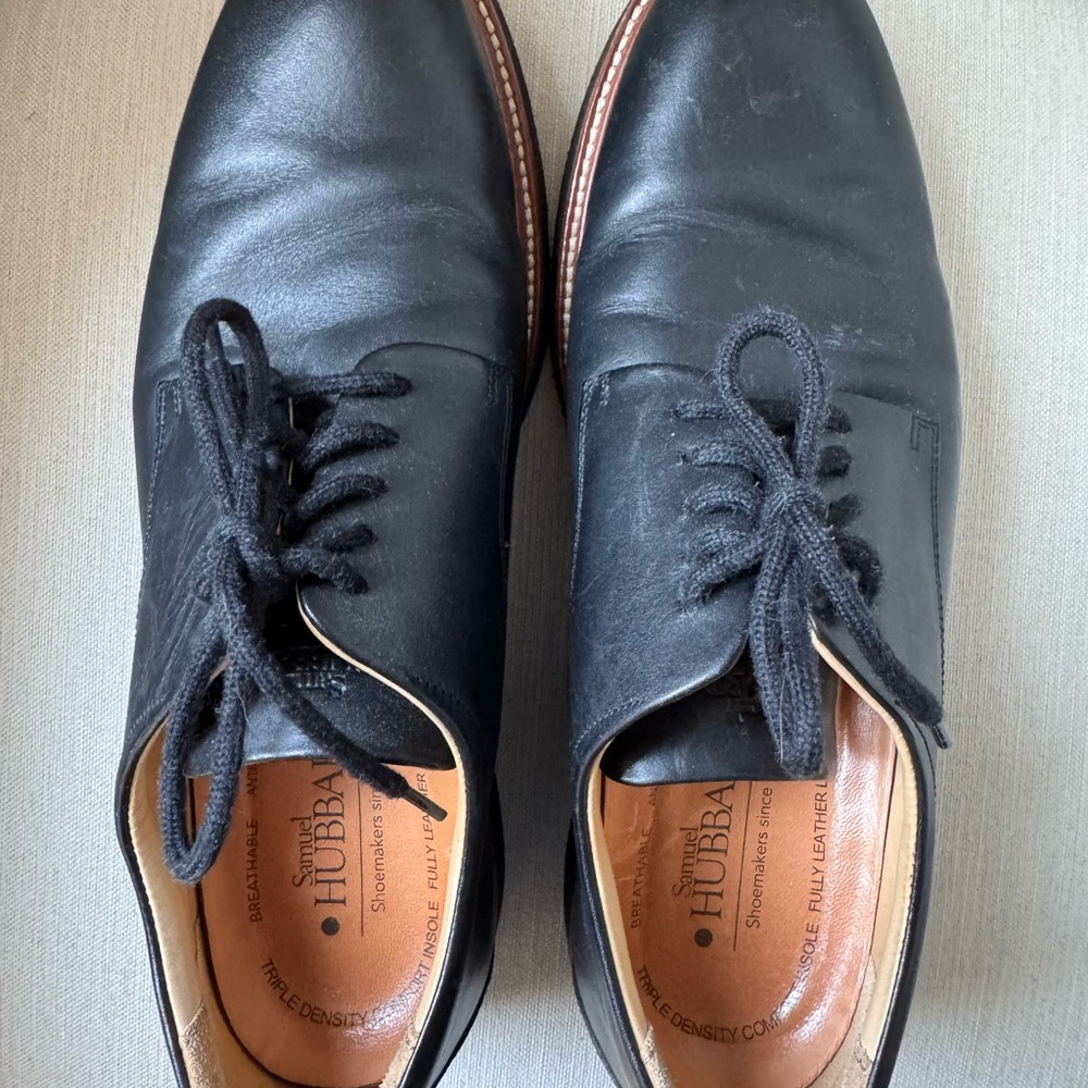 HUBBARD Men’s Black Leather Derby Shoes